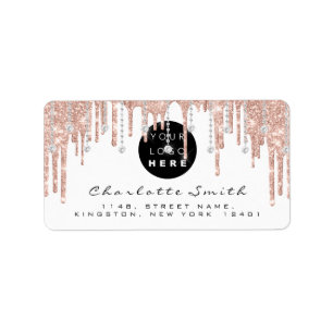 RSVP-Roos met reserveglitter, diamantLogo Etiket