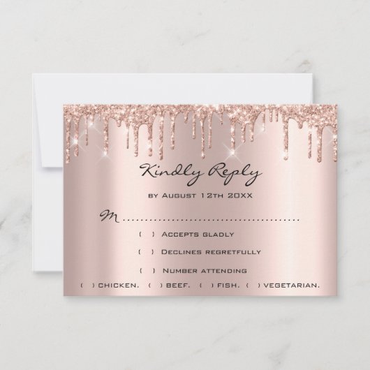 RSVP Roos Weddin Glitter Vrijgezellenfeest Black D (Voorkant)