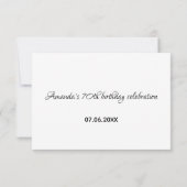 RSVP rose gold birthday flowers burgundy white (Achterkant)