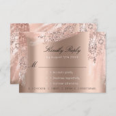 RSVP Rose Weddin Glitter Bruidsaanschade Zwarte Ju (Voorkant / Achterkant)