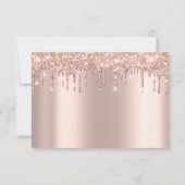 RSVP Rose Weddin Glitter Bruidsdouche Zwarte Drips (Achterkant)