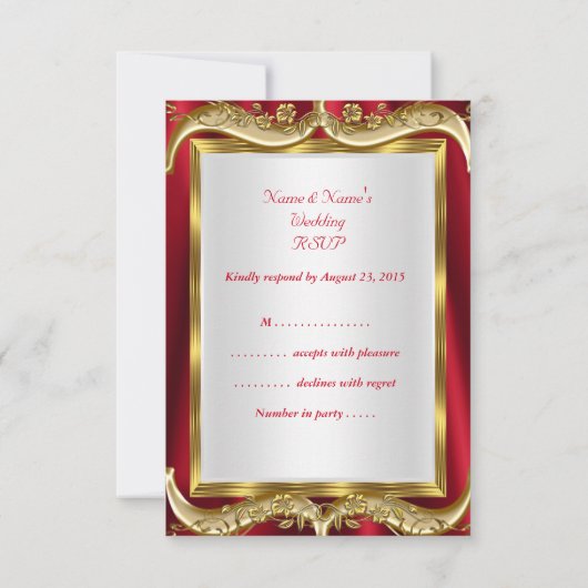 RSVP Royal Red Wedding Gold Crown (Achterkant)