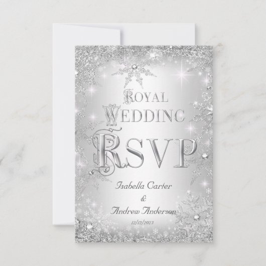 RSVP Royal Wedding Silver Winter Wonderland Crown (Voorkant)