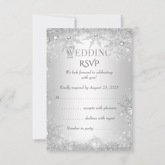 RSVP Royal Wedding Silver Winter Wonderland Crown (Achterkant)