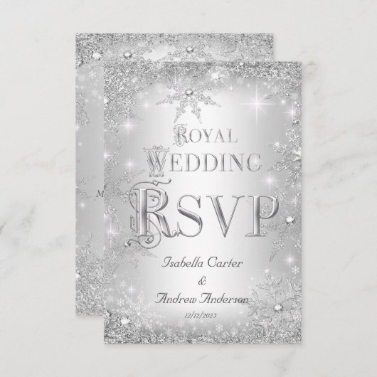 RSVP Royal Wedding Silver Winter Wonderland Crown (Voorkant / Achterkant)