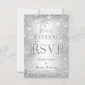 RSVP Royal Wedding Silver Winter Wonderland Crown Kaartje (Voorkant)