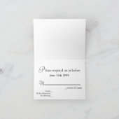 RSVP Roze Bloem Kaart (Binnen)