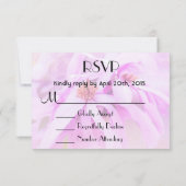 RSVP roze bloesems Kaartje (Achterkant)