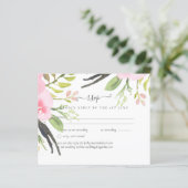 RSVP Roze Blush Olive Weddenschap (Staand voorkant)