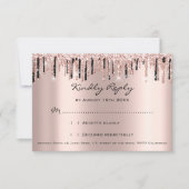 RSVP Roze Drips Glitter Bruidsmeisjes Bruiloft (Voorkant)