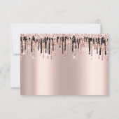 RSVP Roze Drips Glitter Bruidsmeisjes Bruiloft (Achterkant)