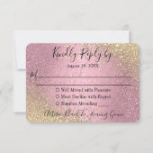 RSVP - Roze en Gouden Glitters (Voorkant)