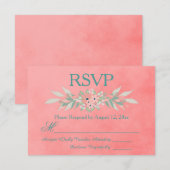 RSVP Roze en groene bloemen (Voorkant / Achterkant)