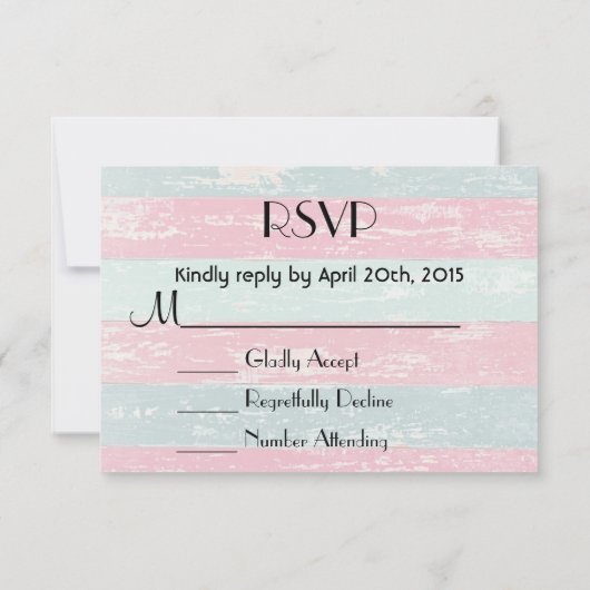 RSVP Roze en Groene Rustic Wooden Fence (Achterkant)