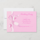 RSVP Roze gebogen boogherschikking Kaart (Voorkant)