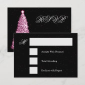 RSVP Roze Kaartje (Voorkant / Achterkant)