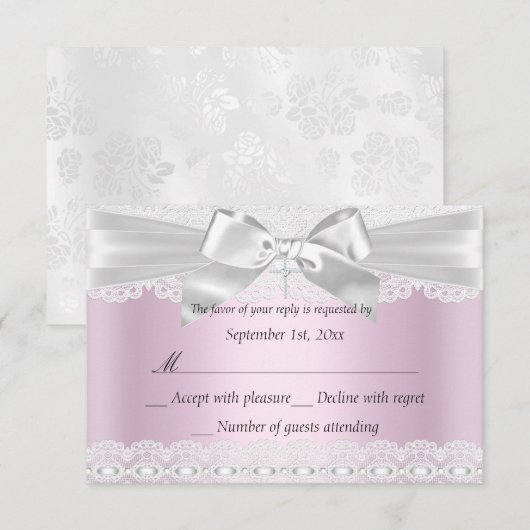 RSVP Roze Kant Kruisdoop 3x5 (Voorkant / Achterkant)