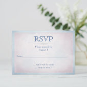 RSVP roze met blauwe rand (Staand voorkant)