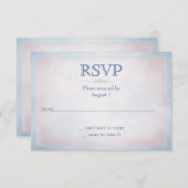 RSVP roze met blauwe rand (Voorkant / Achterkant)