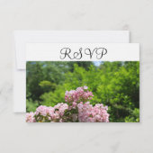 RSVP Roze Mountain Laurel Bloemen Kaartje (Voorkant)
