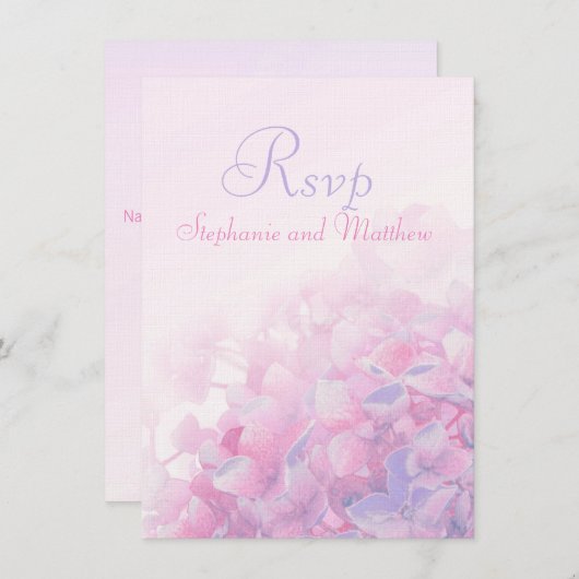 RSVP roze paars Kaart (Voorkant / Achterkant)
