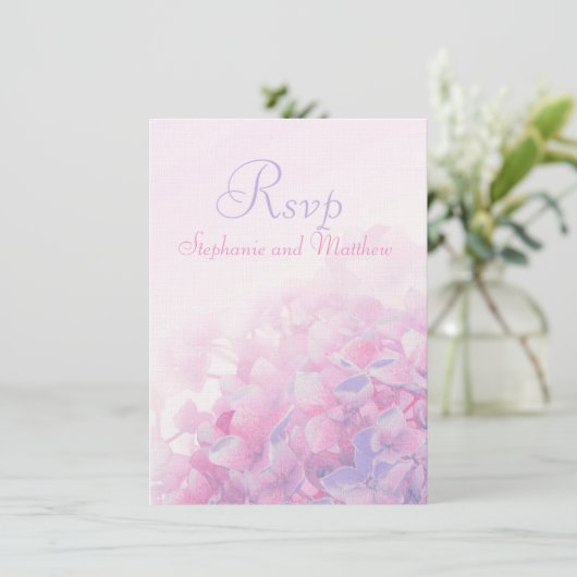 RSVP roze paars Kaart (Staand voorkant)