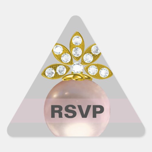 RSVP Roze parelgrijs bg Sticker (Voorkant)