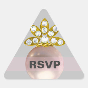 RSVP Roze parelgrijs bg Sticker
