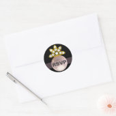 RSVP Roze parels Ronde Sticker (Envelop)