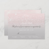 RSVP Roze Rose Glitter Gray Ombre Dandelion (Voorkant / Achterkant)