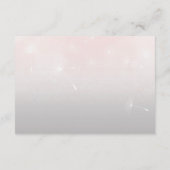 RSVP Roze Rose Glitter Gray Ombre Dandelion Kaartje (Achterkant)
