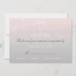 RSVP Roze Rose Glitter Gray Ombre Dandelion Kaartje
