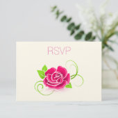 RSVP Roze roze illustratie (Staand voorkant)