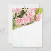 RSVP roze rozen trouwkaarten Kaartje (Achterkant)