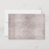 RSVP Roze Trouw Glitter Bruidsfeest Drips Kaartje (Achterkant)