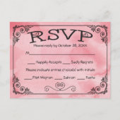 RSVP Roze & Wit Hart Handen van Liefde - Menu (Voorkant)