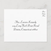 RSVP Roze & Witte Streep Huwelijk / Feest Uitnodiging Briefkaart (Achterkant)