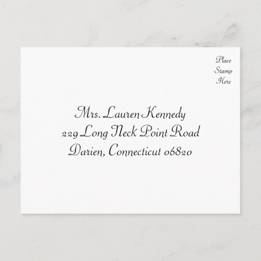 RSVP Roze & Witte Streep Huwelijk / Feest Uitnodiging Briefkaart (Achterkant)