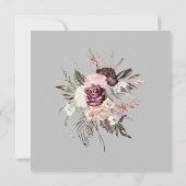 *~* RSVP Rozen Burgandy Floral AR15 + WEDDING Kaart (Achterkant)