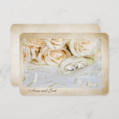 RSVP rozen en ringen Hernieuwde beloften-ceremonie Kaart (Voorkant / Achterkant)