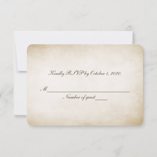 RSVP rozen en ringen Hernieuwde beloften-ceremonie Kaart (Achterkant)