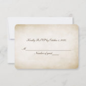 RSVP-rozen en ringen Vow Renewal Ceremony Kaart (Achterkant)