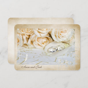 RSVP-rozen en ringen Vow Renewal Ceremony Kaart