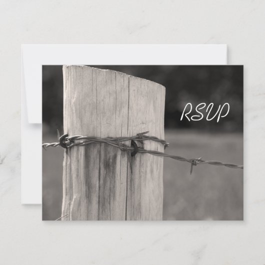 RSVP RSVP landelijke hek Post Land Ranch Wedding (Voorkant)