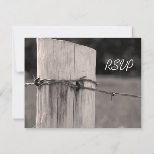 RSVP RSVP landelijke hek Post Land Ranch Wedding