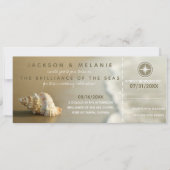RSVP RSVP Rashell Cruise Ship Boarding Pass Weddin Kaart (Voorkant)