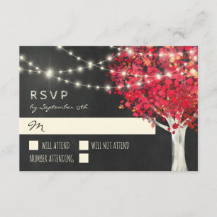 RSVP RSVP Rood Tree & String Lights Autumn Wedding