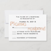 RSVP RSVP RRode Brick Wall Weddenschap (Achterkant)