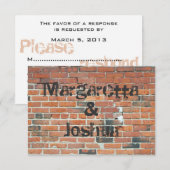 RSVP RSVP RRode Brick Wall Weddenschap (Voorkant / Achterkant)