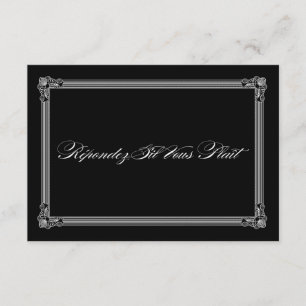 RSVP RSVP tegen zwart en wit Poster Kaartje